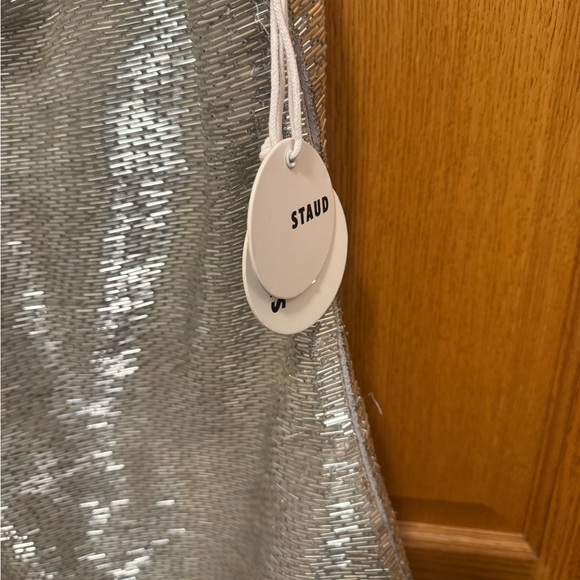 STAUD Le Sable Dress Beaded in Silver size Large - read description - Picture 4 of 12